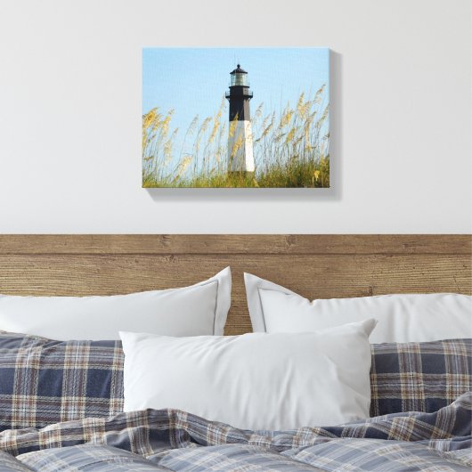 Tybee Island Lighthouse Leinwanddruck (Insitu (Schlafzimmer))