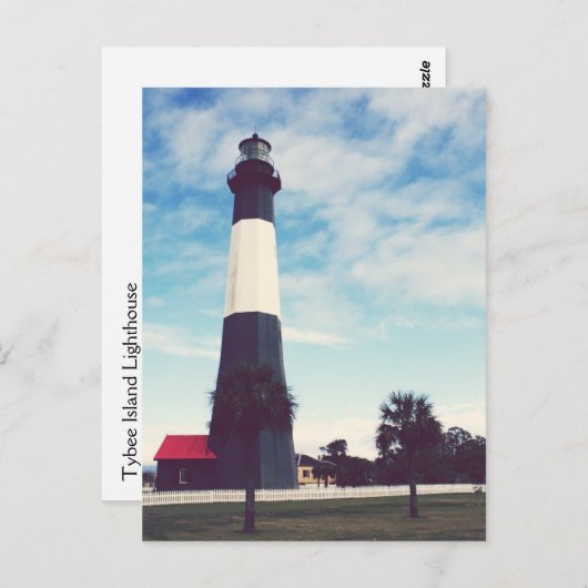 Tybee Island Lighthouse Postkarte (Vorne/Hinten)