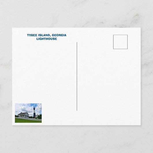 Tybee Island Lighthouse Postkarte (Rückseite)