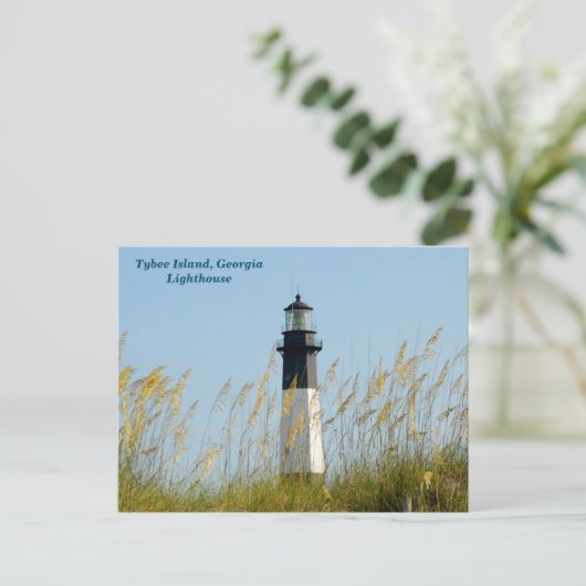 Tybee Island Lighthouse Postkarte (Stehend Vorderseite)