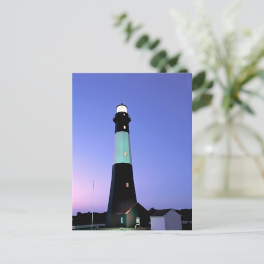 Tybee Island Lighthouse Postkarte (Stehend Vorderseite)