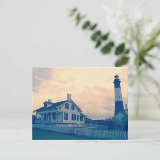 Tybee Island Lighthouse Postkarte (Stehend Vorderseite)