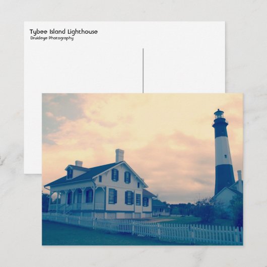 Tybee Island Lighthouse Postkarte (Vorne/Hinten)