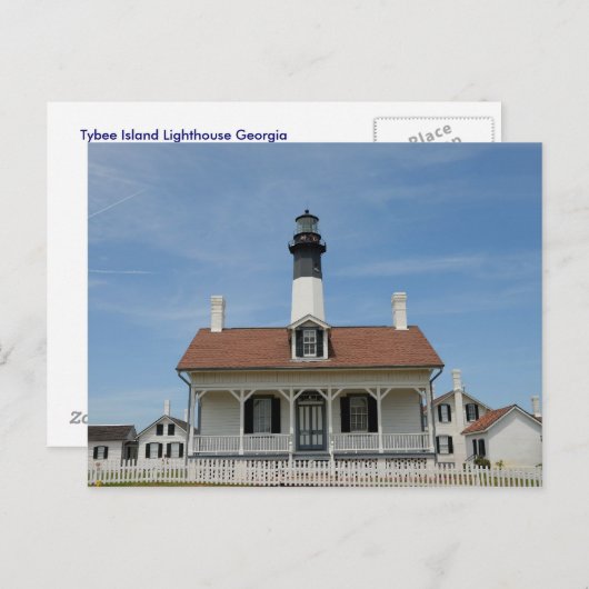 Tybee Island Lighthouse Postkarte (Vorne/Hinten)
