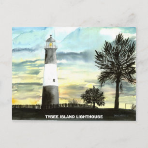 TYBEE ISLAND LIGHTHOUSE POSTKARTE