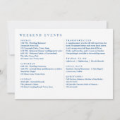 Tybee Island Navy Hochzeitstag Begrüßungsreise Dankeskarte (Rückseite)