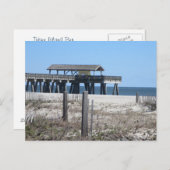 Tybee Island Pier Postcard Postkarte (Vorne/Hinten)