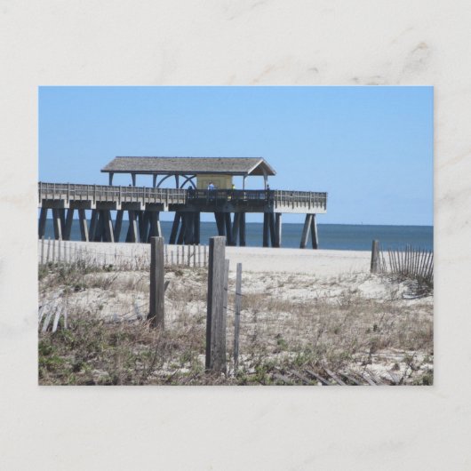 Tybee Island Pier Postcard Postkarte (Vorderseite)