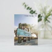 Tybee Island Sign Georgia Travel Postkarte (Stehend Vorderseite)