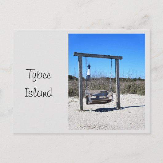 Tybee Island Swing Postcard Postkarte (Vorderseite)