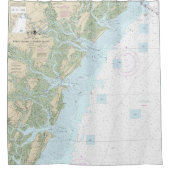 Tybee Island to Doboy Sound Nautical Chart 11509 Duschvorhang (Vorderseite)