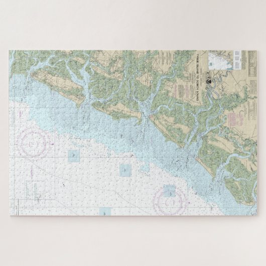Tybee Island to Doboy Sound Nautical Chart 11509 Puzzle (Horizontal)