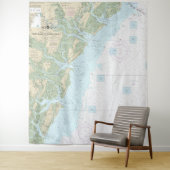 Tybee Island to Doboy Sound Nautical Chart 11509 Wandteppich (Beispiel)