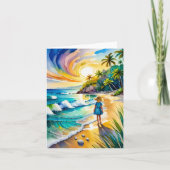 Tybee Island Watercolor Stationery Karte (Vorderseite)