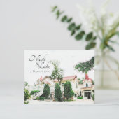 Tybee Island Wedding Kapelle Save the Date Einladung (Stehend Vorderseite)