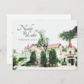 Tybee Island Wedding Kapelle Save the Date Einladung (Vorne/Hinten)