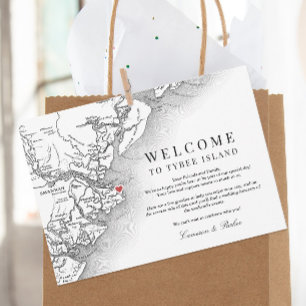 Tybee Island Wedding Welcome Itinerary Dankeskarte