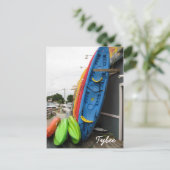 Tybee Kanus Postkarte (Stehend Vorderseite)