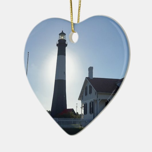 Tybee Leuchtturm Keramikornament (Links)
