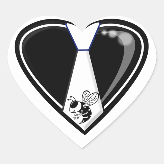 TYBEE LIEBE Herz-Aufkleber (Vorderseite)