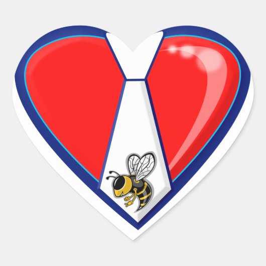 TYBEE LIEBE Herz-Aufkleber (Vorderseite)