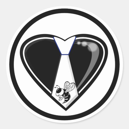 TYBEE LIEBE RUNDER AUFKLEBER (Vorderseite)