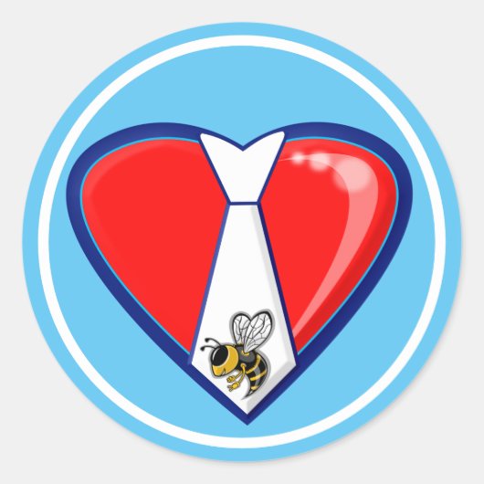 TYBEE LIEBE RUNDER AUFKLEBER (Vorderseite)