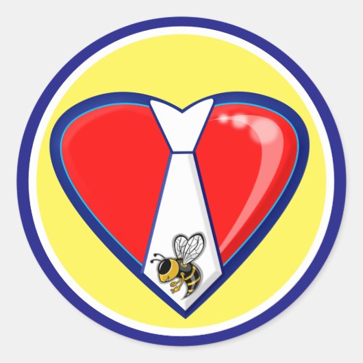 TYBEE LIEBE RUNDER AUFKLEBER (Vorderseite)