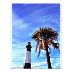 Tybee Lighthouse mit Palmetto Fotodruck