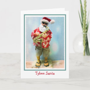 Tybee Santa Christmas Card Karte