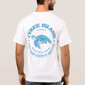 Tybeeninsel (Meeresschildkröte) T-Shirt (Rückseite)