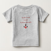 Tybeinsel Georgia Niedliches Sailboat mit Name Baby T-shirt (Rückseite)