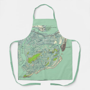 Tybeinsel Georgia Vintage Karte Schürze