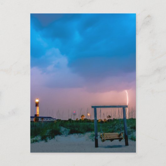 Tybeinsel Leuchtturm Savanne georgia Ozean sein Postkarte (Vorderseite)