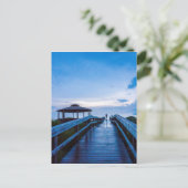 Tybeinsel Strand Savannah Georgia Abend Postkarte (Stehend Vorderseite)