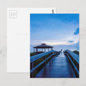 Tybeinsel Strand Savannah Georgia Abend Postkarte (Vorne/Hinten)