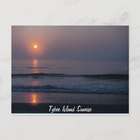 Tybeinsel Sunrise Georgia Postcard Postkarte (Vorderseite)