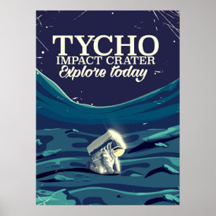 Tycho-Aufprallkrater Poster