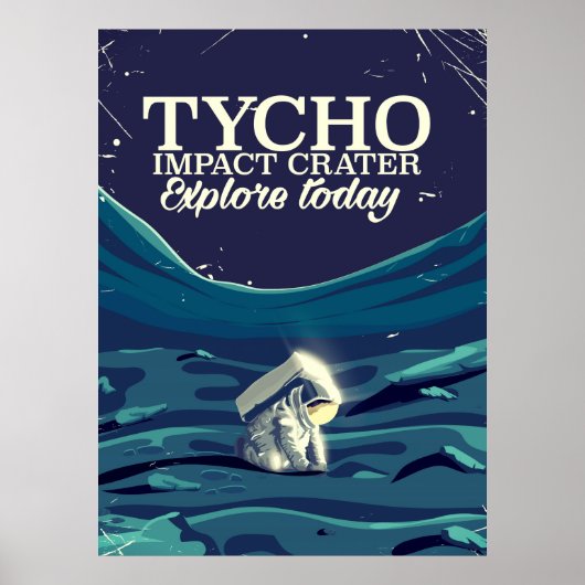 Tycho-Aufprallkrater Poster (Vorne)