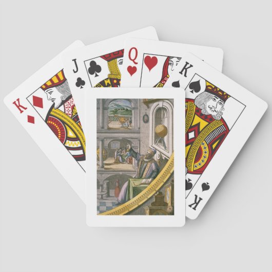 Tycho Brahe (1546-1601) aged 40, amongst his astro Spielkarten (Rückseite)