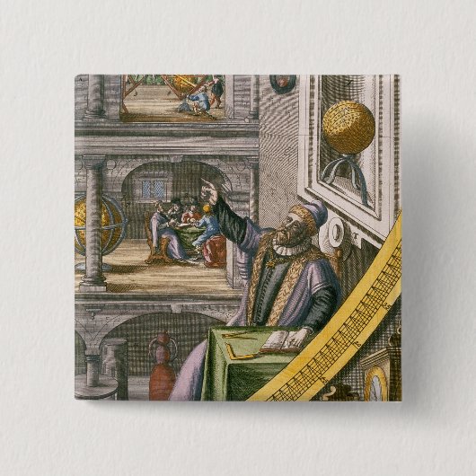 Tycho Brahe (1546-1601) alterte 40, unter seinem Button (Vorderseite)