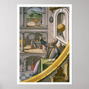 Tycho Brahe (1546-1601) alterte 40, unter seinem Poster
