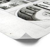 Tycho Brahe-Observatorium Uraniborg Poster (Ecke)