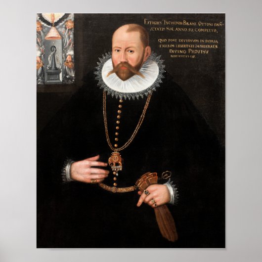 Tycho Brahe Portrait - 1596 Poster (Vorne)