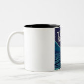 Tycho-Moon-Reiseplakat Zweifarbige Tasse (Links)