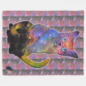 Tycho Space in Cat Fleece Blanket (Vorderseite (Horizontal))