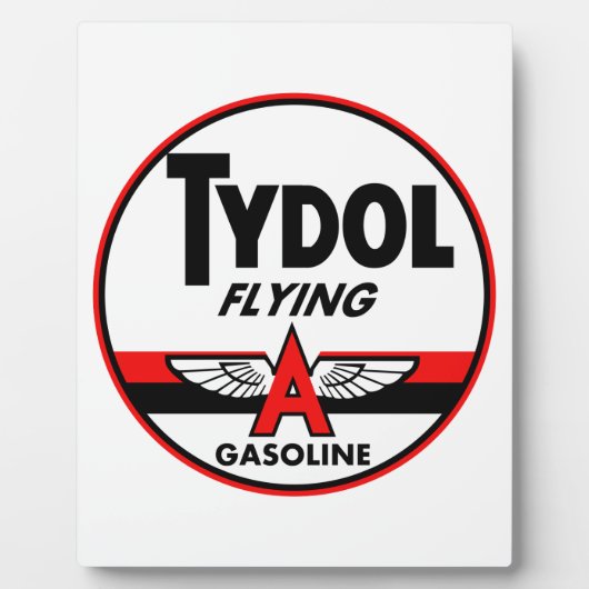 Tydol Flying Benzoline Vintages Zeichen Fotoplatte (Vorderseite)