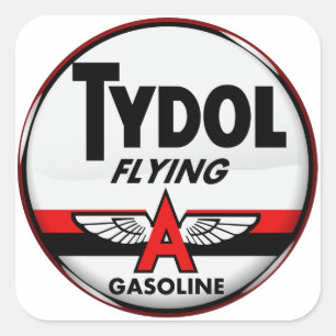 Tydol Flying Gasoline Schild Kristallversion Quadratischer Aufkleber