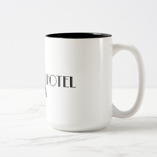 Tydvil Hotel - große Kaffee-Tasse - Logo #1 Zweifarbige Tasse (Rechts)