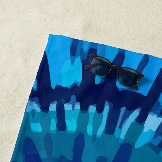Tye-Blue Beach Handtuch (Beispiel)
